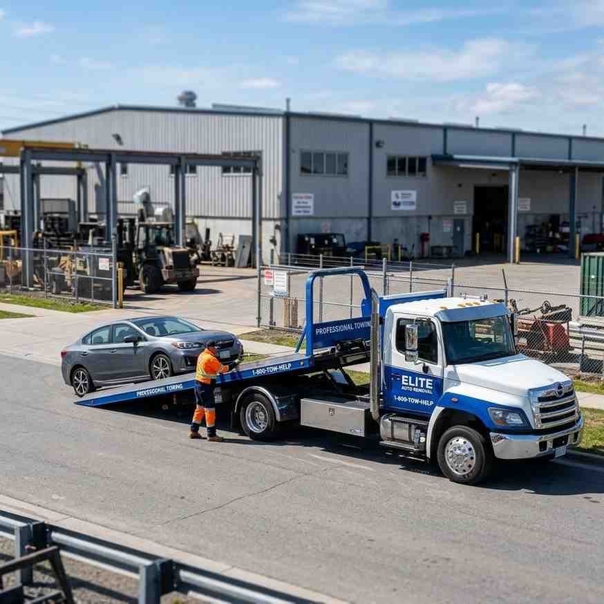 Tow truck loading unregistered car in Sydney